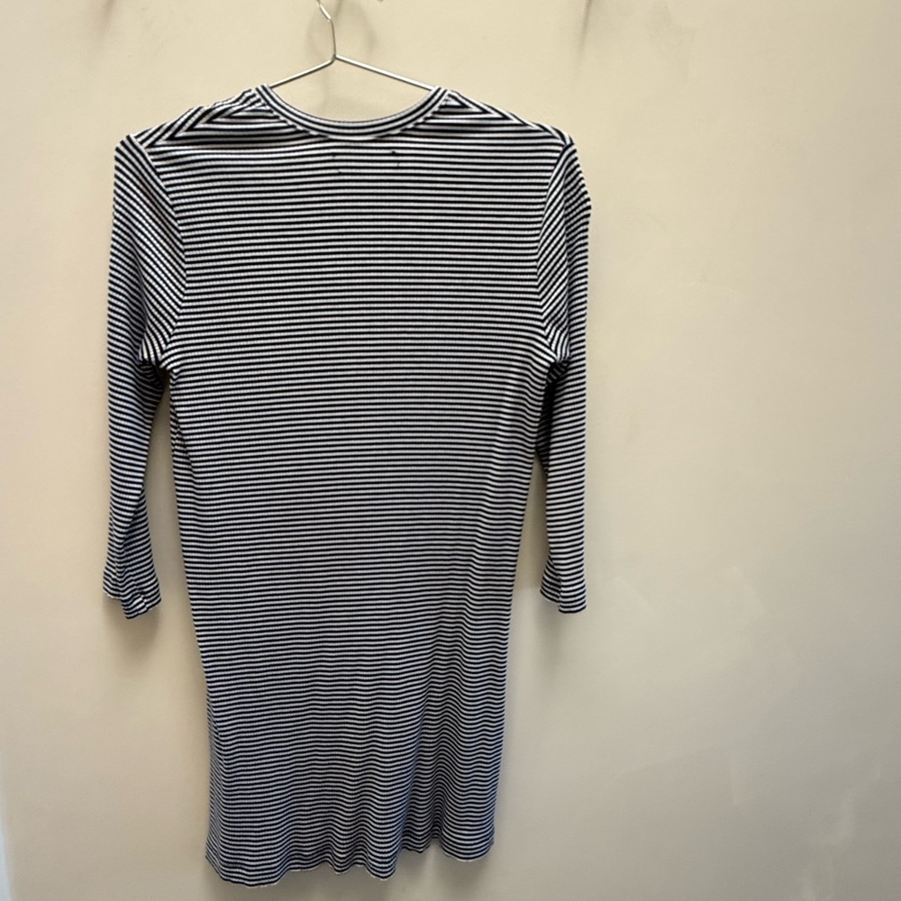 Reformation Navy and White Striped Top